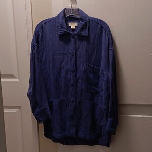 Anthropologie Maeve Blue Lounge Top  XS